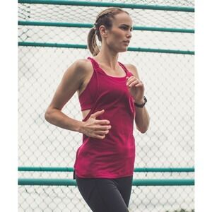 Lululemon Women's Stash‎ It Bumble Berry Orange Built-In Bra Tank Top Size 6